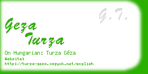 geza turza business card